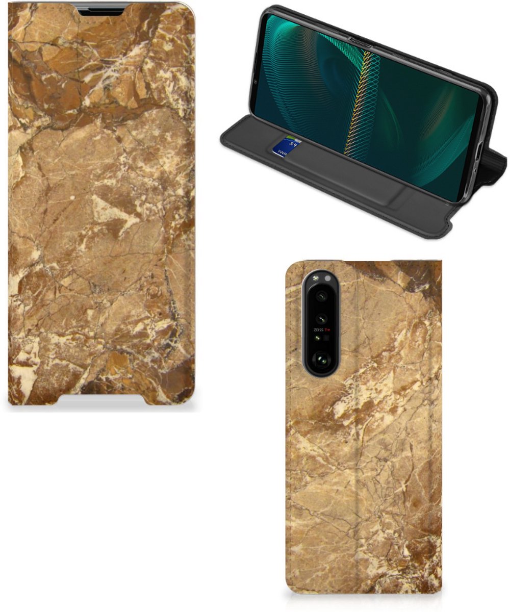 Sony Xperia 5 III Standcase Marmer Creme