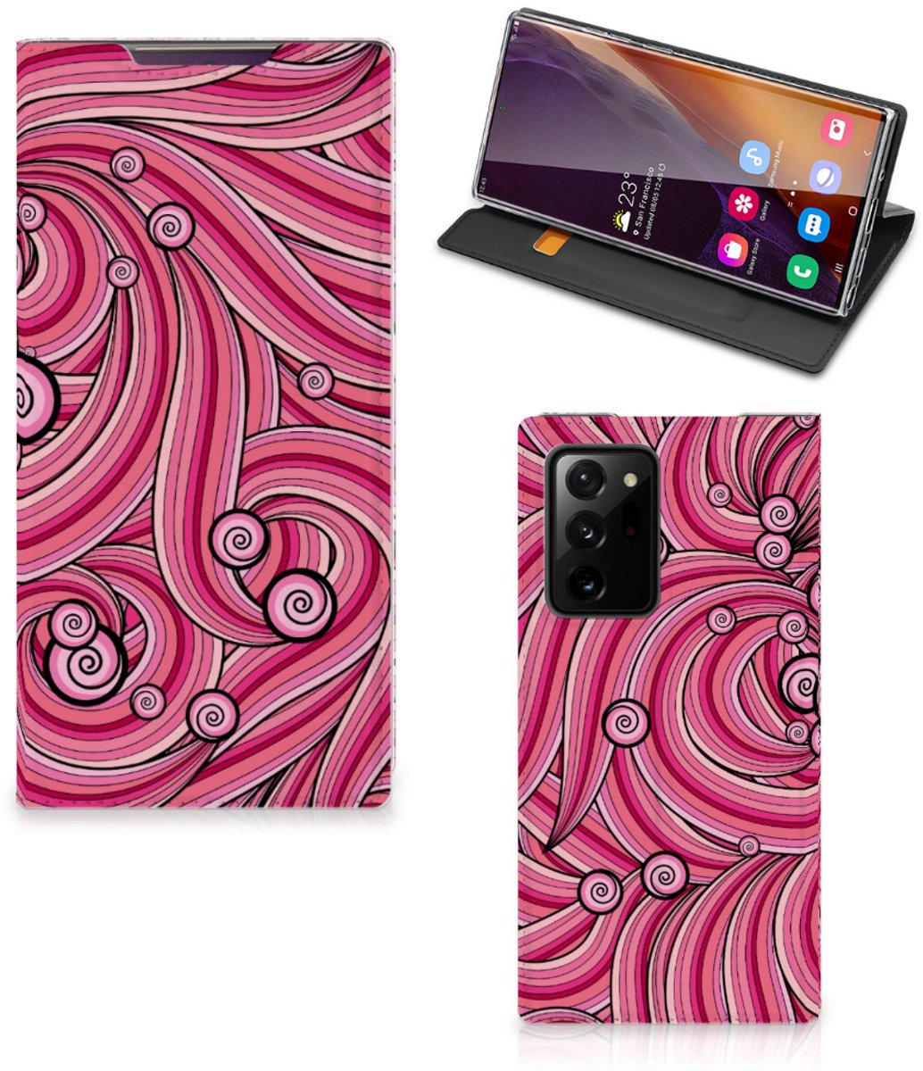 Samsung Galaxy Note 20 Ultra Bookcase Swirl Pink