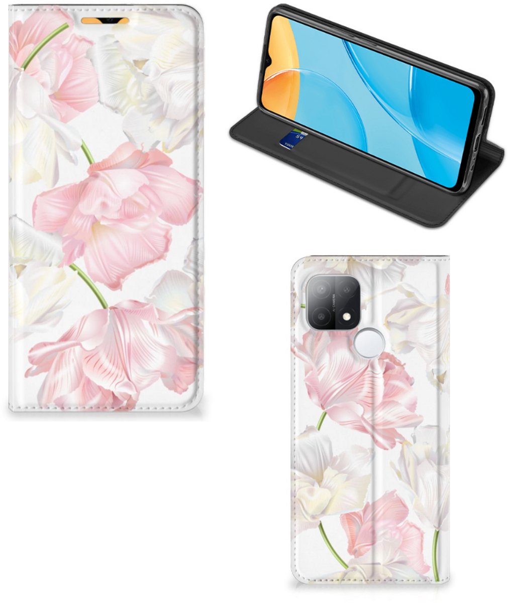 OPPO A15 Smart Cover Lovely Flowers