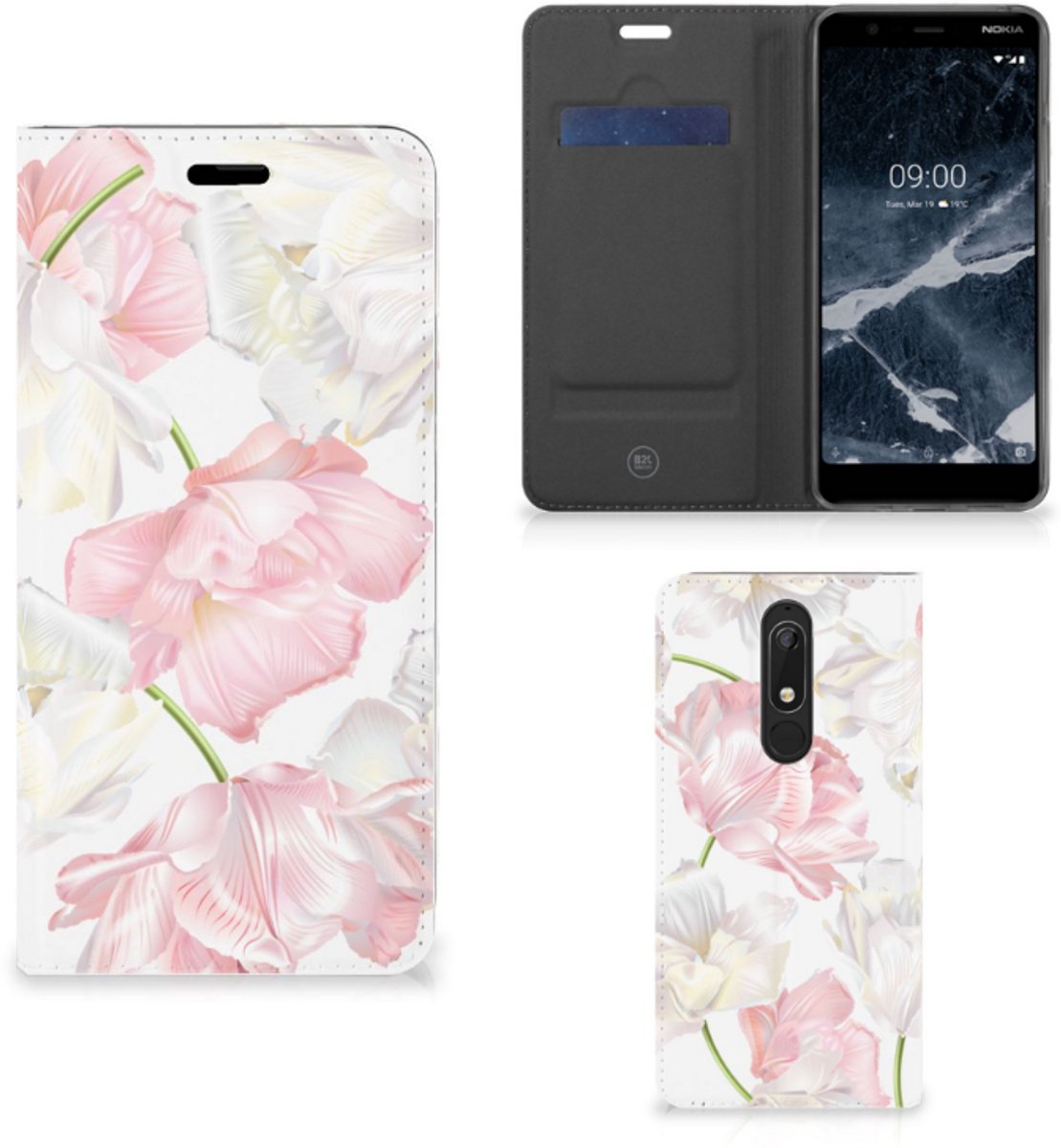 Nokia 5.1 (2018) Smart Cover Lovely Flowers