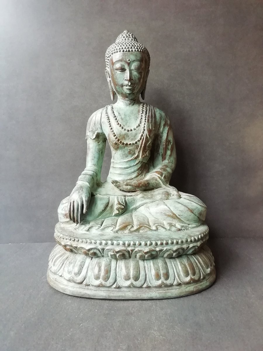 Statue en bronze de Bouddha/Bhumiparsa mudra - Asie