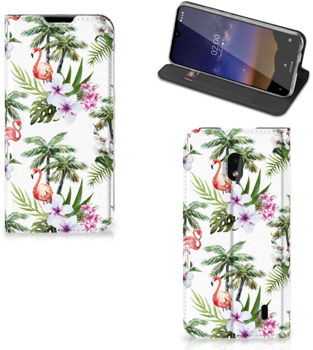 Nokia 2.2 Hoesje maken Flamingo Palms