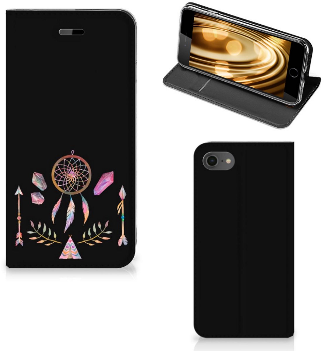 iPhone 7 | 8 | SE (2020) | SE (2022) Magnet Case Boho Dreamcatcher — cadeau in Cadeau-ideeën - foto 2
