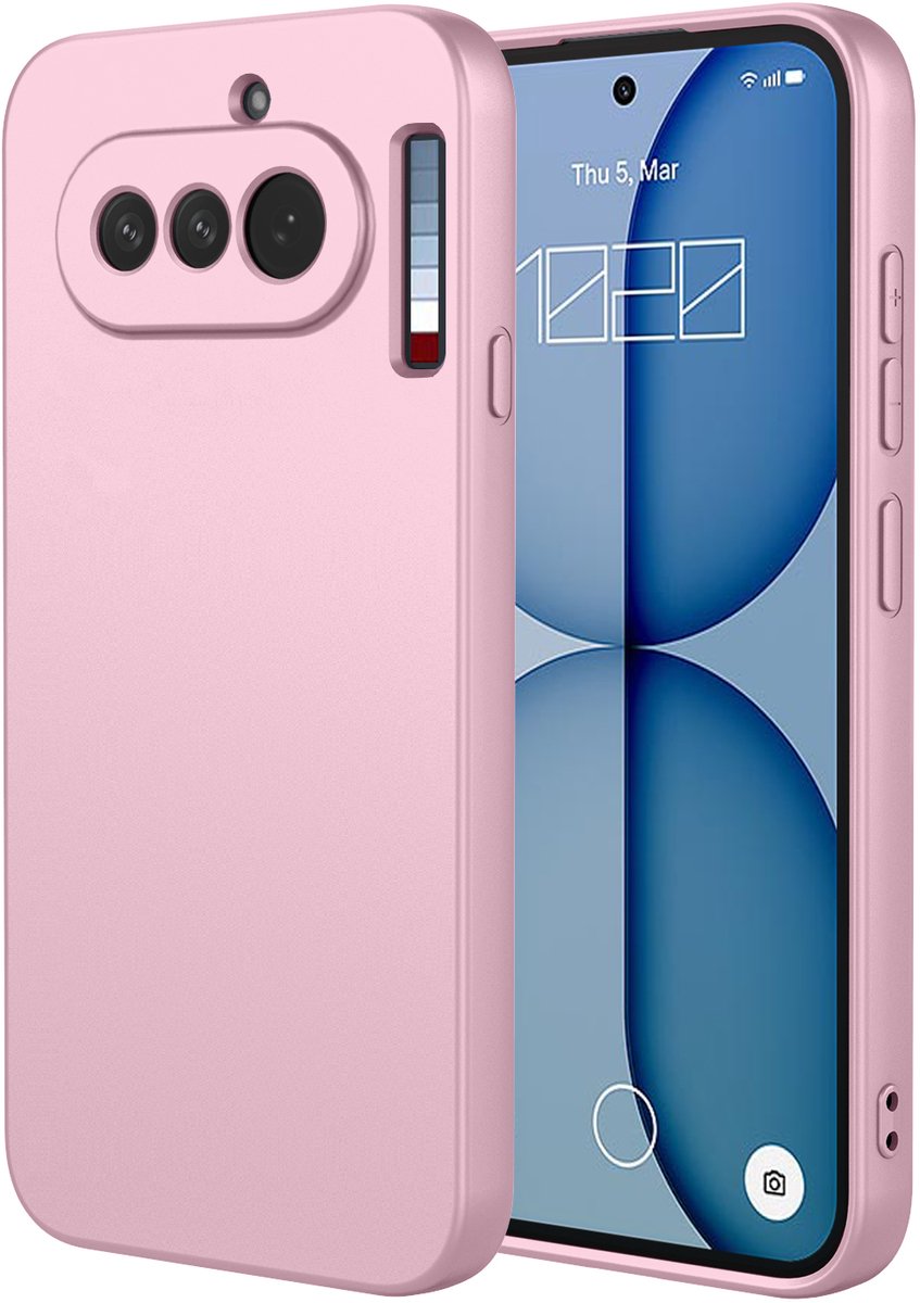 MobyDefend Hoesje - Geschikt voor Nothing Phone (4a) - Matte Siliconen Backcover - Licht Roze
