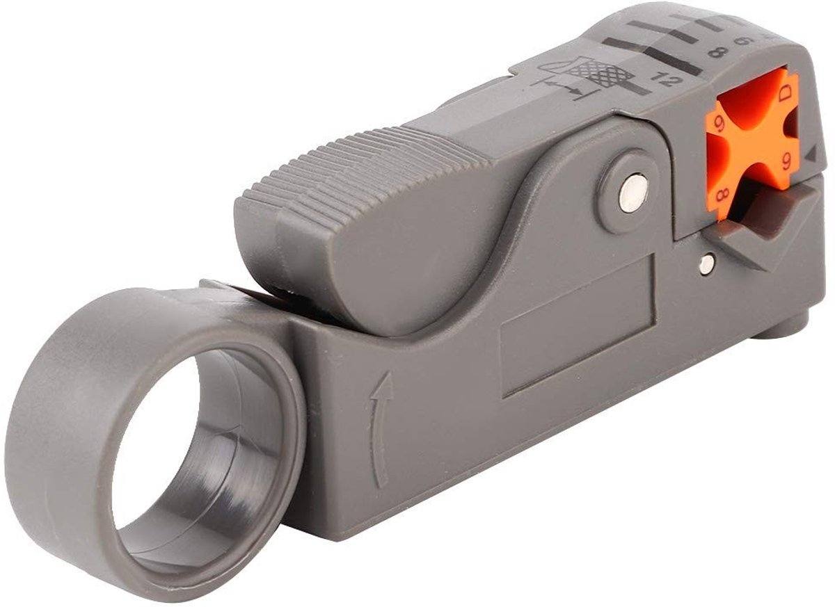 Allecto - Coax kabelstripper - Draadknipper - Geschikt voor kabel TV - Draaddiameter kleiner dan 8mm