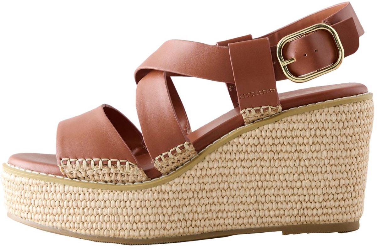 Next - Dames - Forever Comfort® Raffia sleehakken - Bruin
