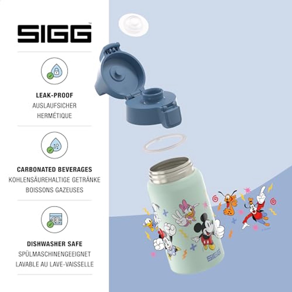 SIGG drinkfles Mickey Mouse 0,5L - kindvriendelijke waterfles Disney.