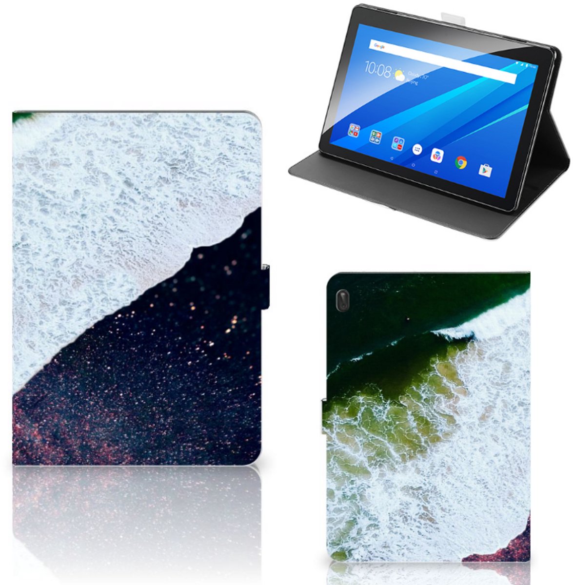 Lenovo Tab E10 Tablet Beschermhoes Sea in Space