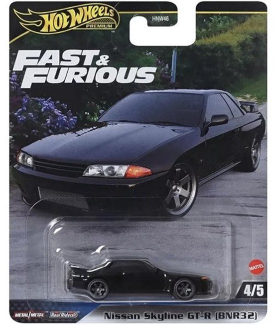 HOT WHEELS PREMIUM FAST & FURIOUS NISSAN SKYLINE GT-R (BNR32) BLACK GLIM 1:64 HW 2/5