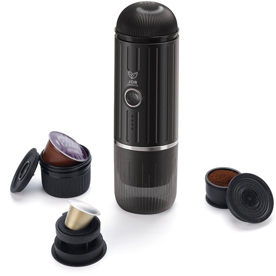 NICEWAT Portable Coffee Machine with Battery, 12V Car Travel Express Machine, Mini Mobile Capsule Machine for Camping Travel, Self-Warming, 8 Cups, Compatible with Nespresso Capsules