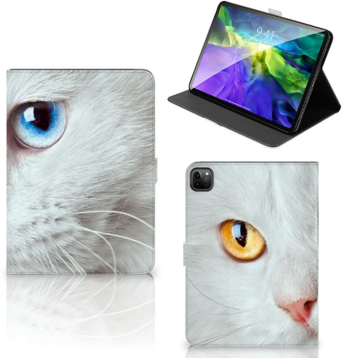 iPad Pro 11 2020/2021/2022 Flip Case Witte Kat