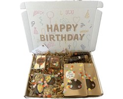 XL Verjaardag Koffie brievenbuscadeau - verjaardag - koffie - mokkaboontjes - noga - fudge - chocolade