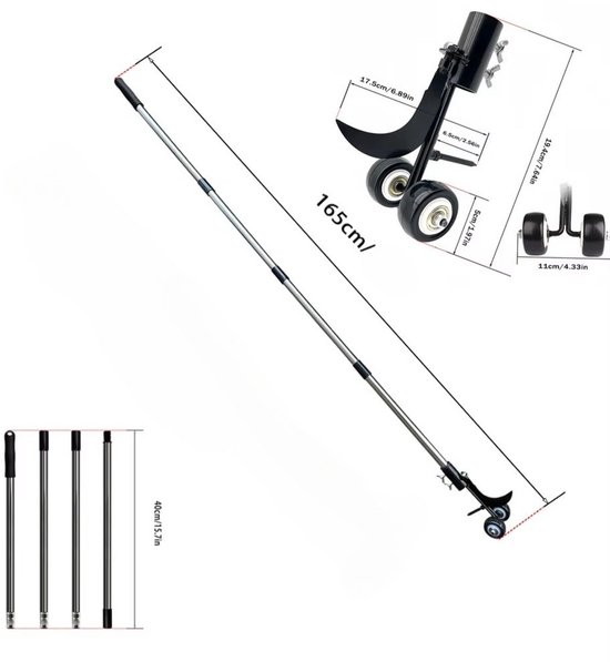 165 CM Onkruidverwijderaar Zonder Buigen - Metaal - 165 cm - Voor Tuin & Gras-Duurzame Onkruidsteker - 165 cm - Ergonomisch & Roestbestendig Metaal — afbeelding 5