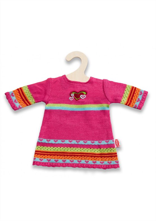 Heless Poppenjurk Met Hartjes Roze Voor Pop Van 35-45 Cm van Heless — afbeelding 4