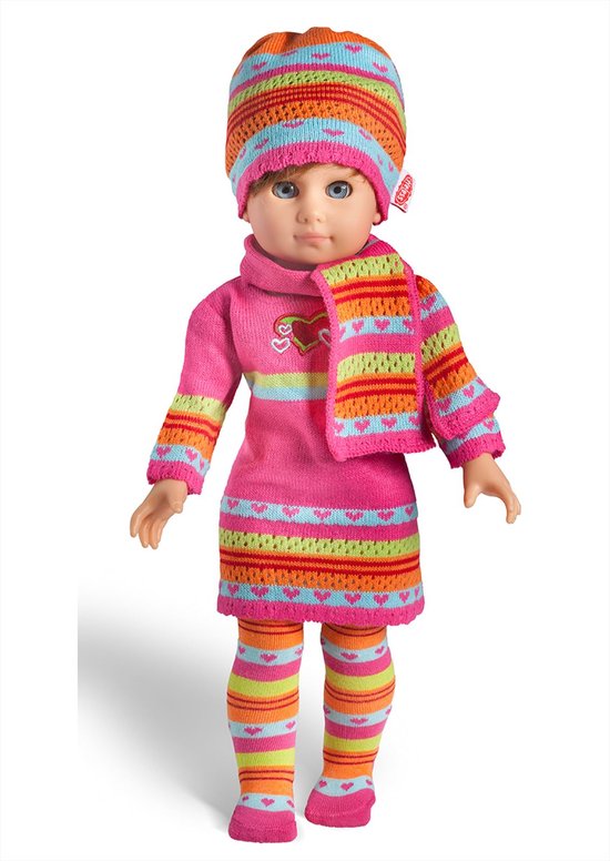 Heless Poppenjurk Met Hartjes Roze Voor Pop Van 35-45 Cm van Heless — afbeelding 2