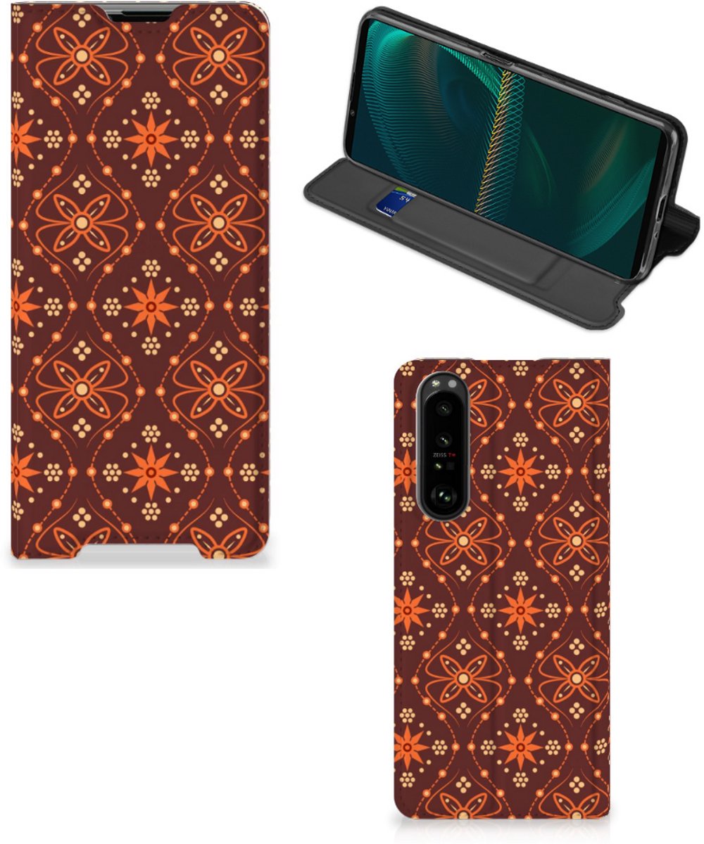 Sony Xperia 5 III Hoesje met Magneet Batik Brown