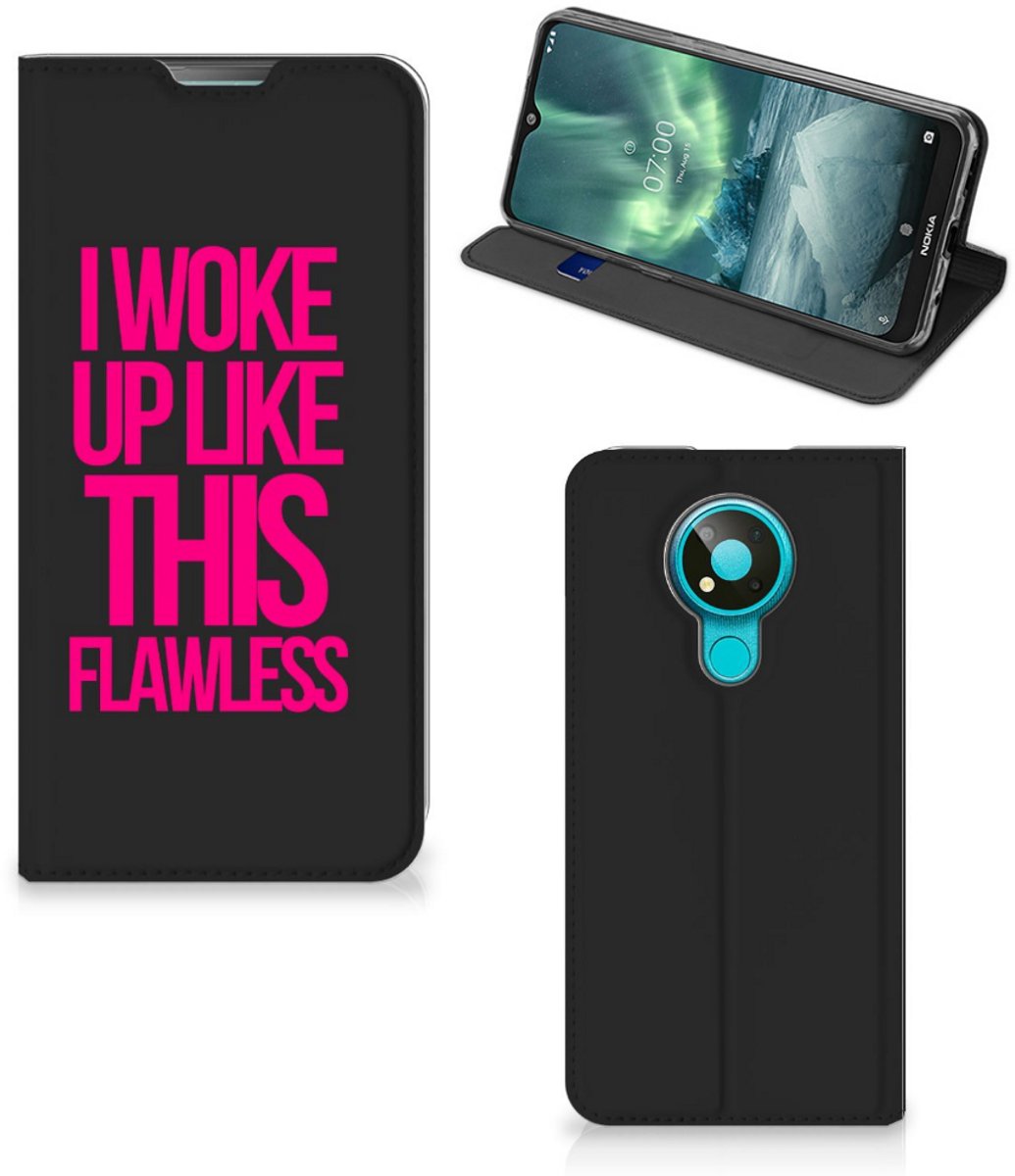 Nokia 3.4 Hoesje met tekst Woke Up - Origineel Cadeau Zelf Maken