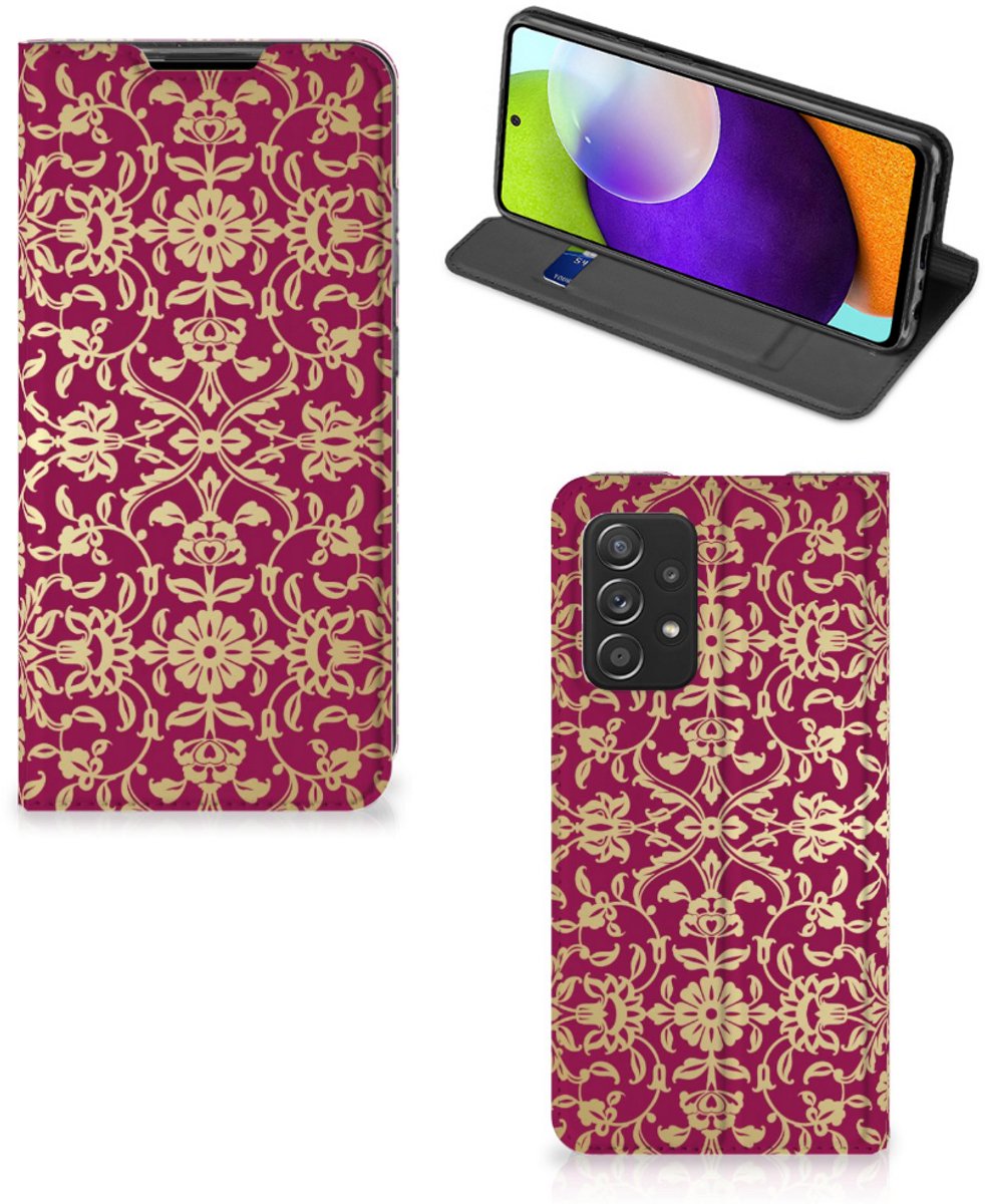 Standcase Hoesje voor Telefoon Hoesje Samsung Galaxy A52 Barok Pink