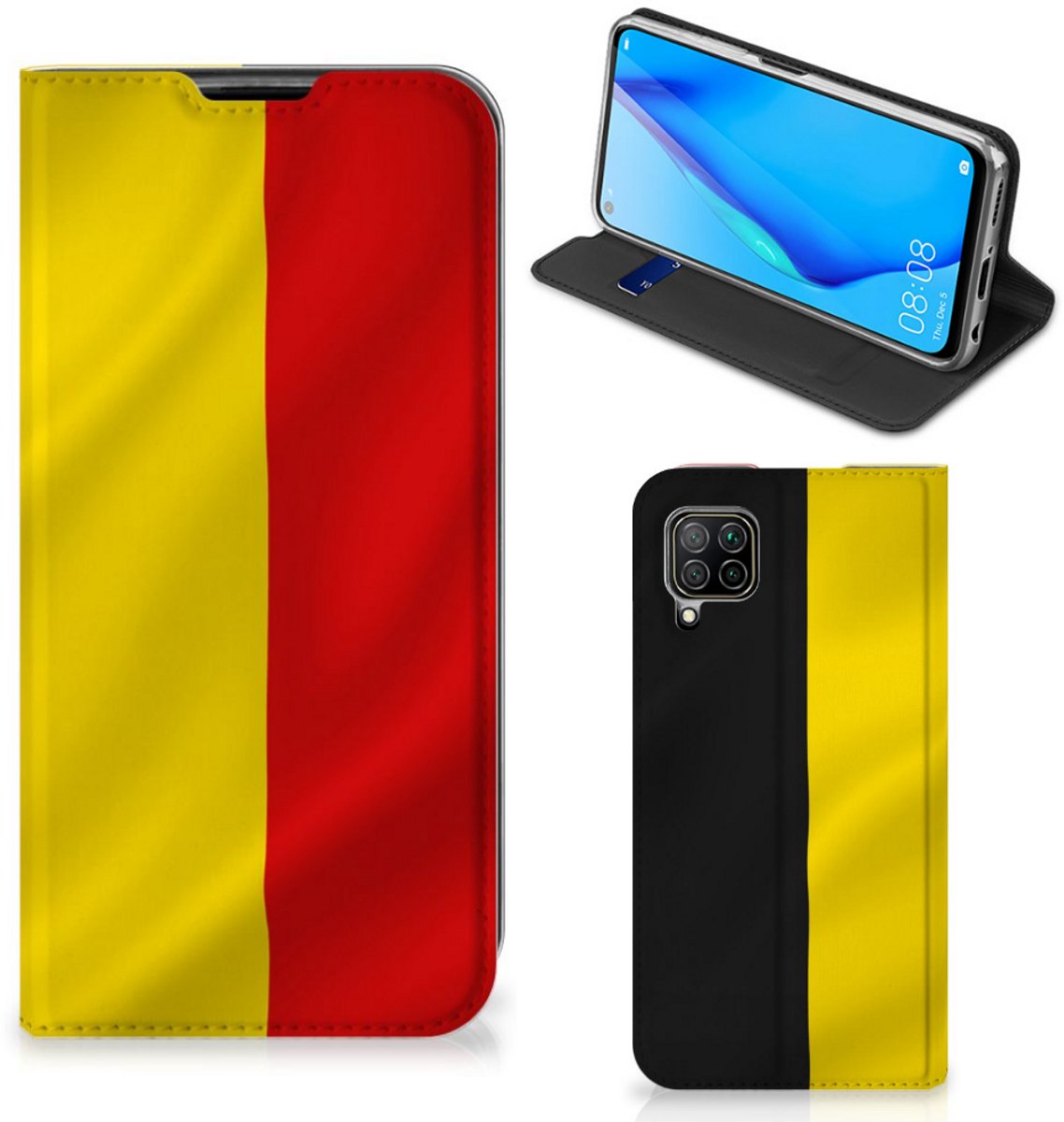 Huawei P40 Lite Standcase Belgische Vlag
