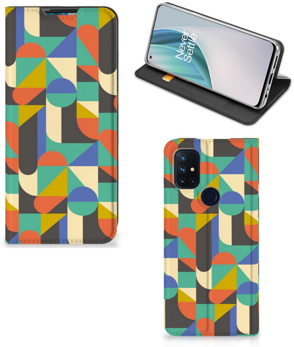 OnePlus Nord N10 5G Hoesje met Magneet Funky Retro