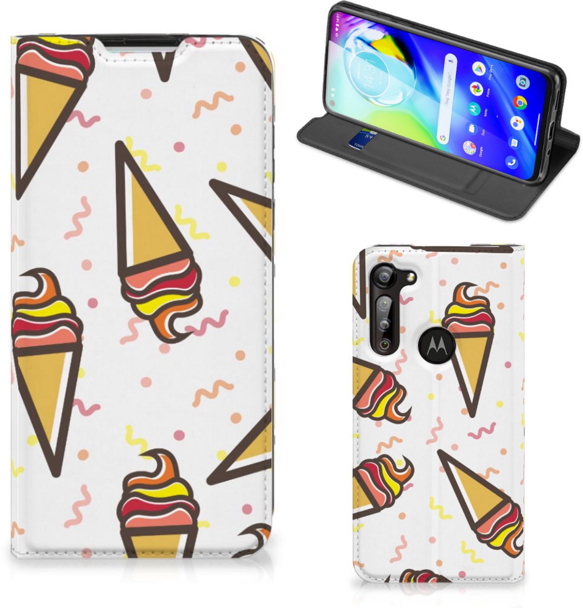 Motorola Moto G8 Power Flip Style Cover Icecream