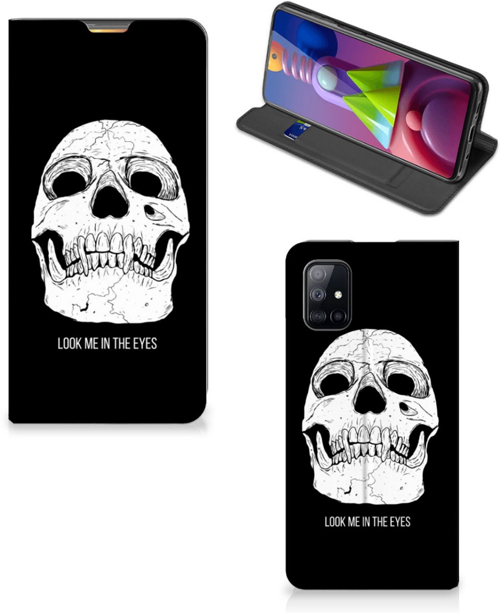 Mobiel BookCase Samsung Galaxy M51 Skull Eyes