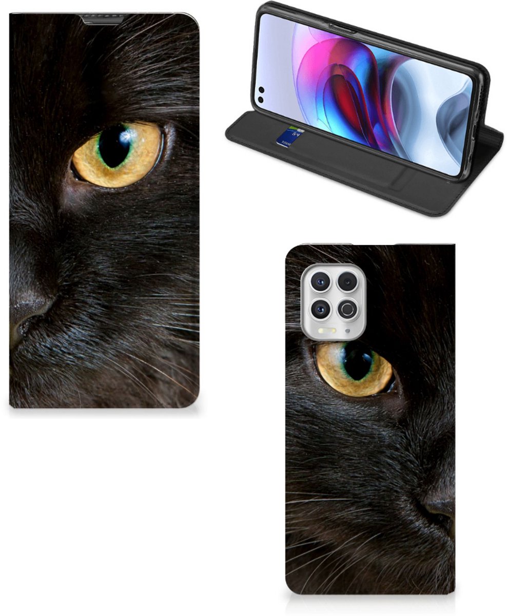 Motorola Moto G100 Hoesje maken Zwarte Kat