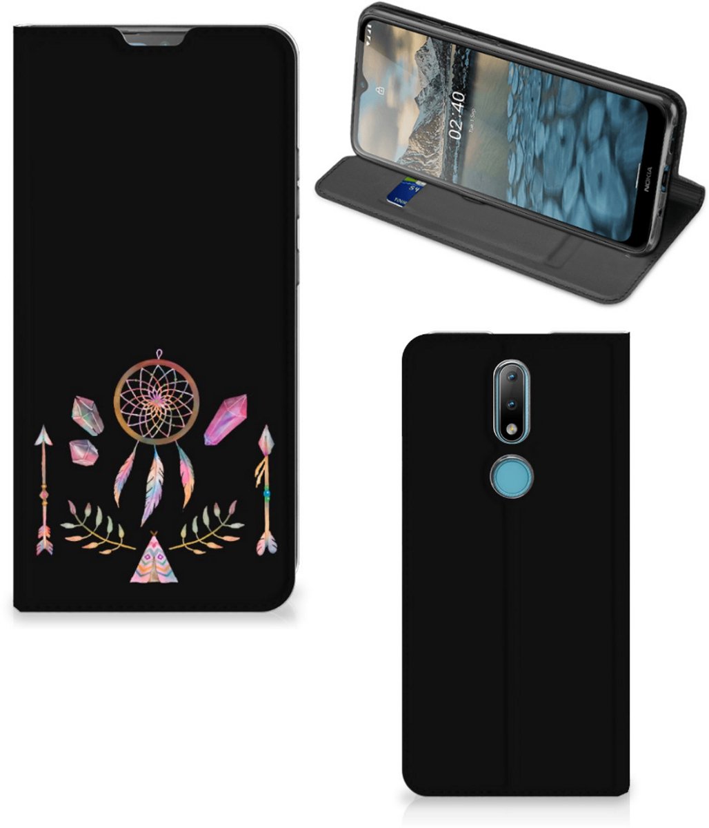 Nokia 2.4 Magnet Case Boho Dreamcatcher