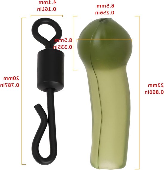 Vissen Quick Lock Terminal Pack - 10 Stuks - Roterende Ring - Geschikt voor Karper - Treksterkte tot 19KG - Rubbermateriaal - Visaccessoires van VISSEN — afbeelding 3