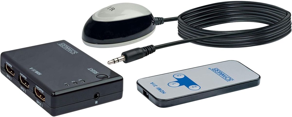 3in1 HDMI-schakelaar 4K Ultra HD UHD Full HD verdeler omschakelaar splitter adapter
