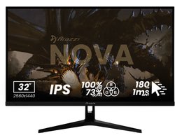 Arozzi Nova 32" Gaming Monitor - QHD IPS - 180Hz - Zwart