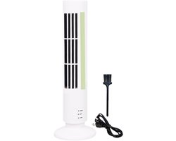 Staande Ventilator - Torenventilator Bladloos - Slaapkamer Koelen - Geluidsarme Werking - 11cm Breed - Wit