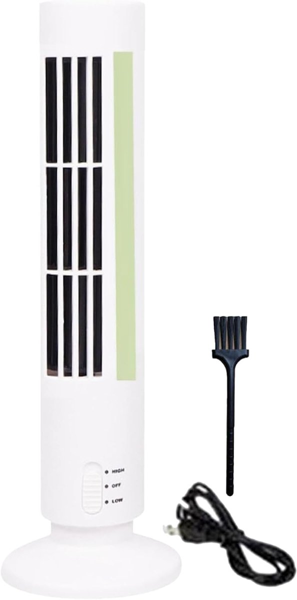 Staande Ventilator - Torenventilator Bladloos - Slaapkamer Koelen - Geluidsarme Werking - 11cm Breed - Wit