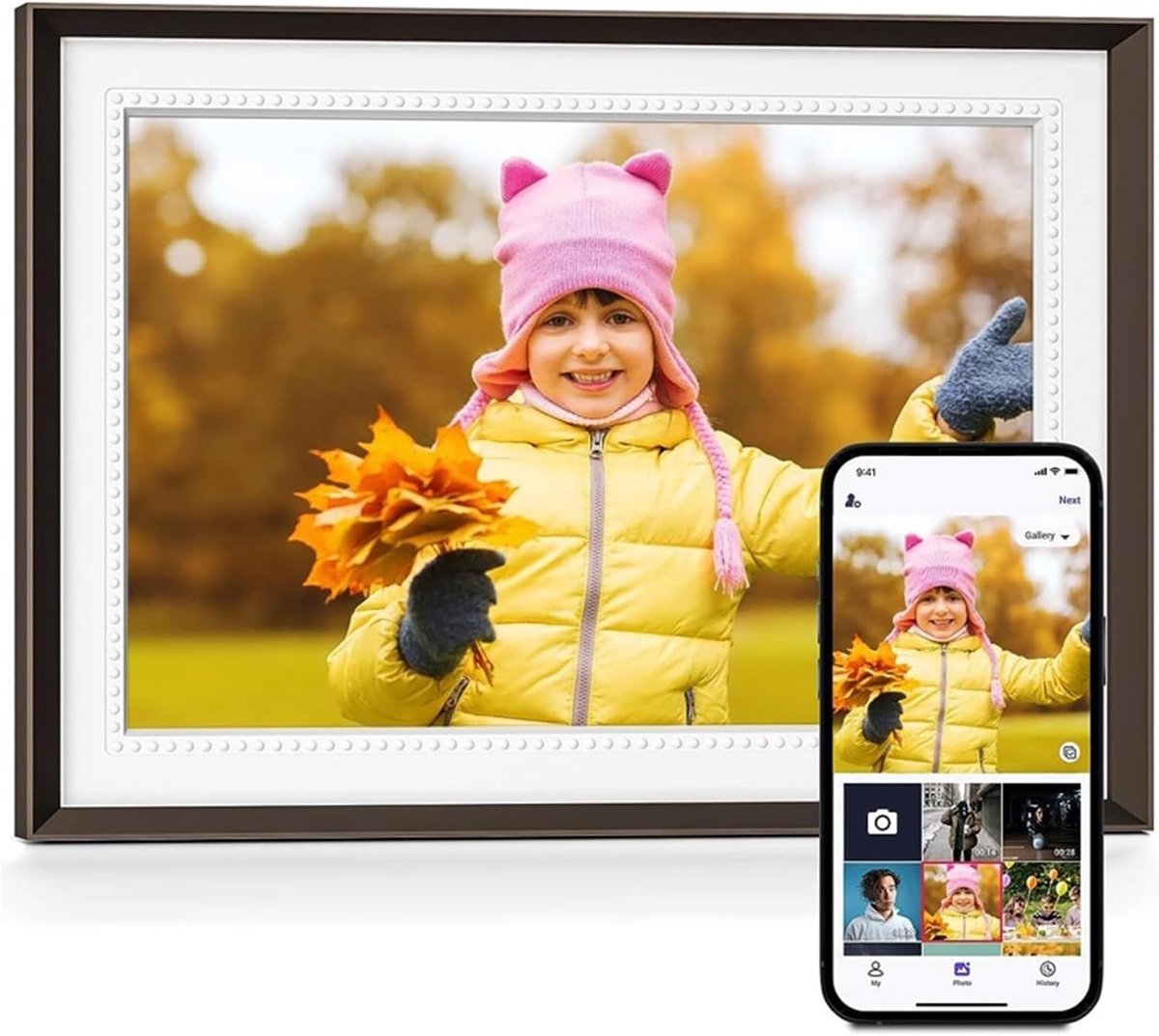 Digitale Fotolijst - Smart Display - Foto's Delen - HD IPS Touchscreen - 10.1 Inch
