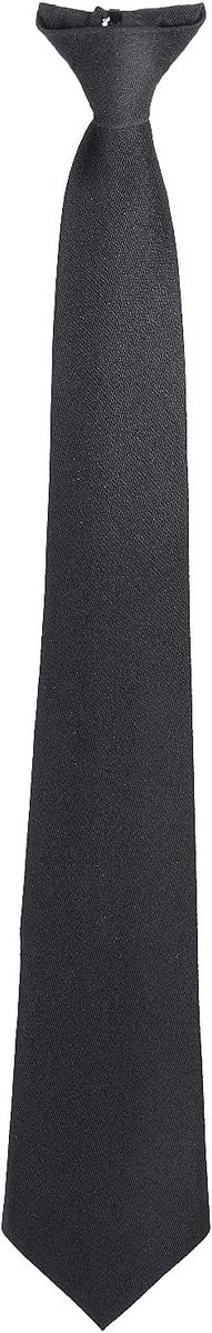 Zwarte Clip-on Stropdas voor Mannen - Verstelbare Hondenhalsband Stropdas voor Bruiloft, Afstuderen en Schooluniform - 1 Stuk