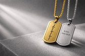 Samenlijn - Collier Personnalisé - Pendentif Rectangulaire - Acier Inoxydable Doré - Gravure Photo, Battement de Cœur ou Voix - Cadeau pour Elle et Lui