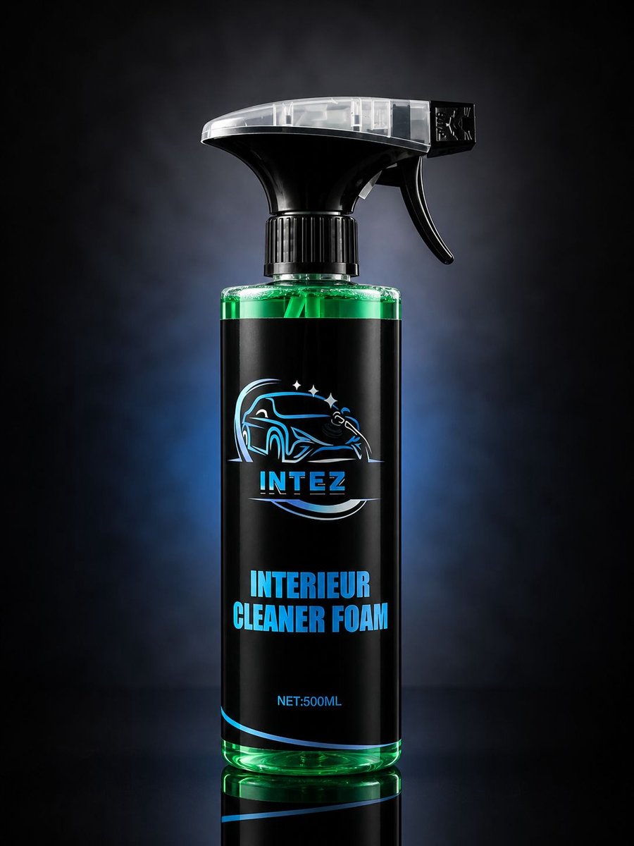 INTEZ - Interieur Cleaner Foam – Reinigt Bekleding & Dashboard – Auto Interieurreiniger Schuim – Voor Stof, leer, Kunststof & Vinyl