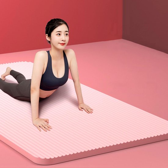 Yogamat - Antislip Mat - Pilates Fitness - Scheurvast NBR - 185x61x2 cm van Yogamat — afbeelding 2