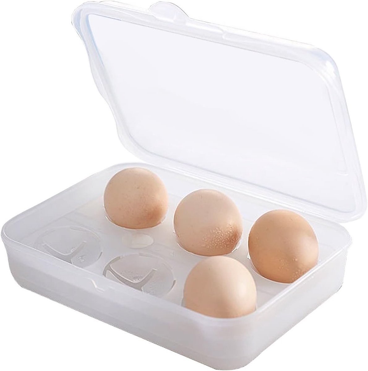Praktische Eierdop voor Koelkast, 6 Compartimenten, Lekvrij en Schokbestendig, Ideaal voor Kamperen en Picknicken, Eenvoudig te Transporteren en Op te Bergen