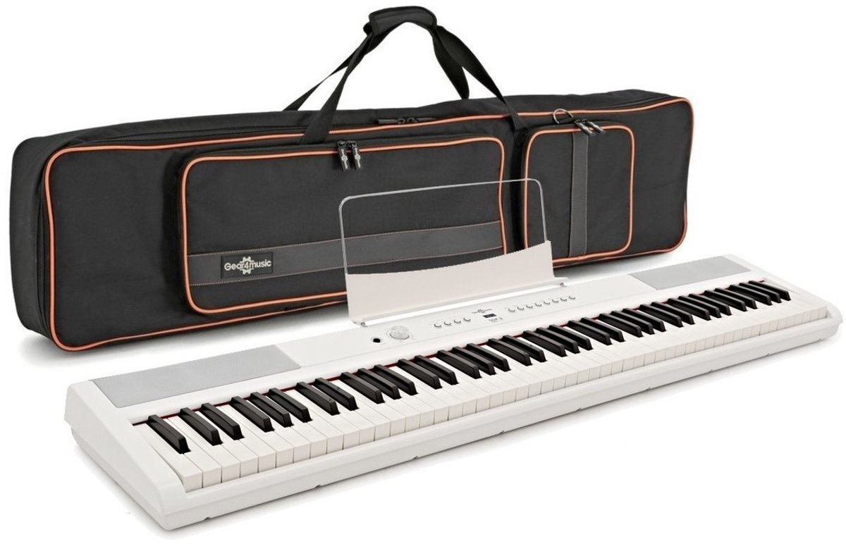 SDP-2 Stage Piano en Tas van Gear4music, Wit
