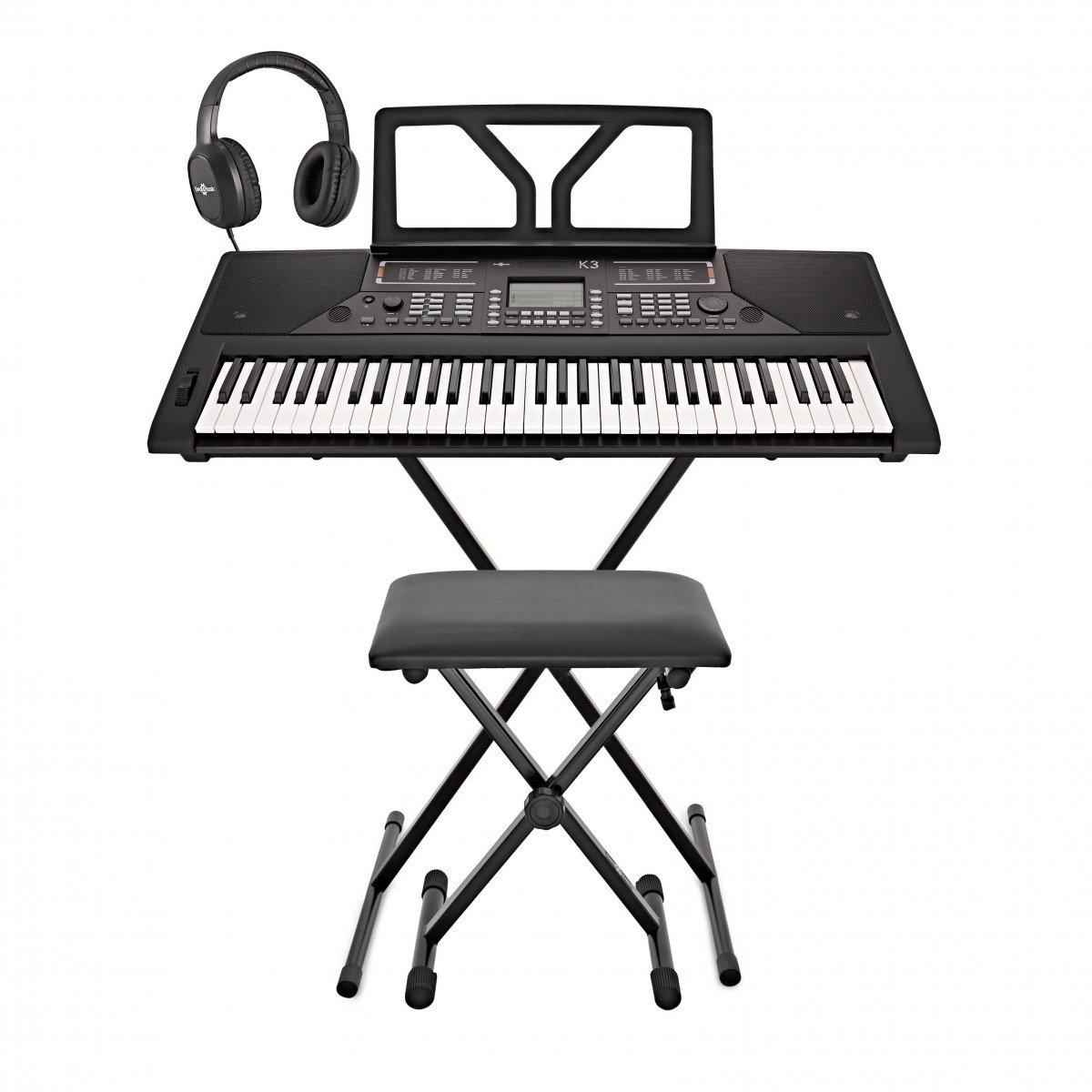 K3 61-toets Keyboard van Gear4music, Complete set