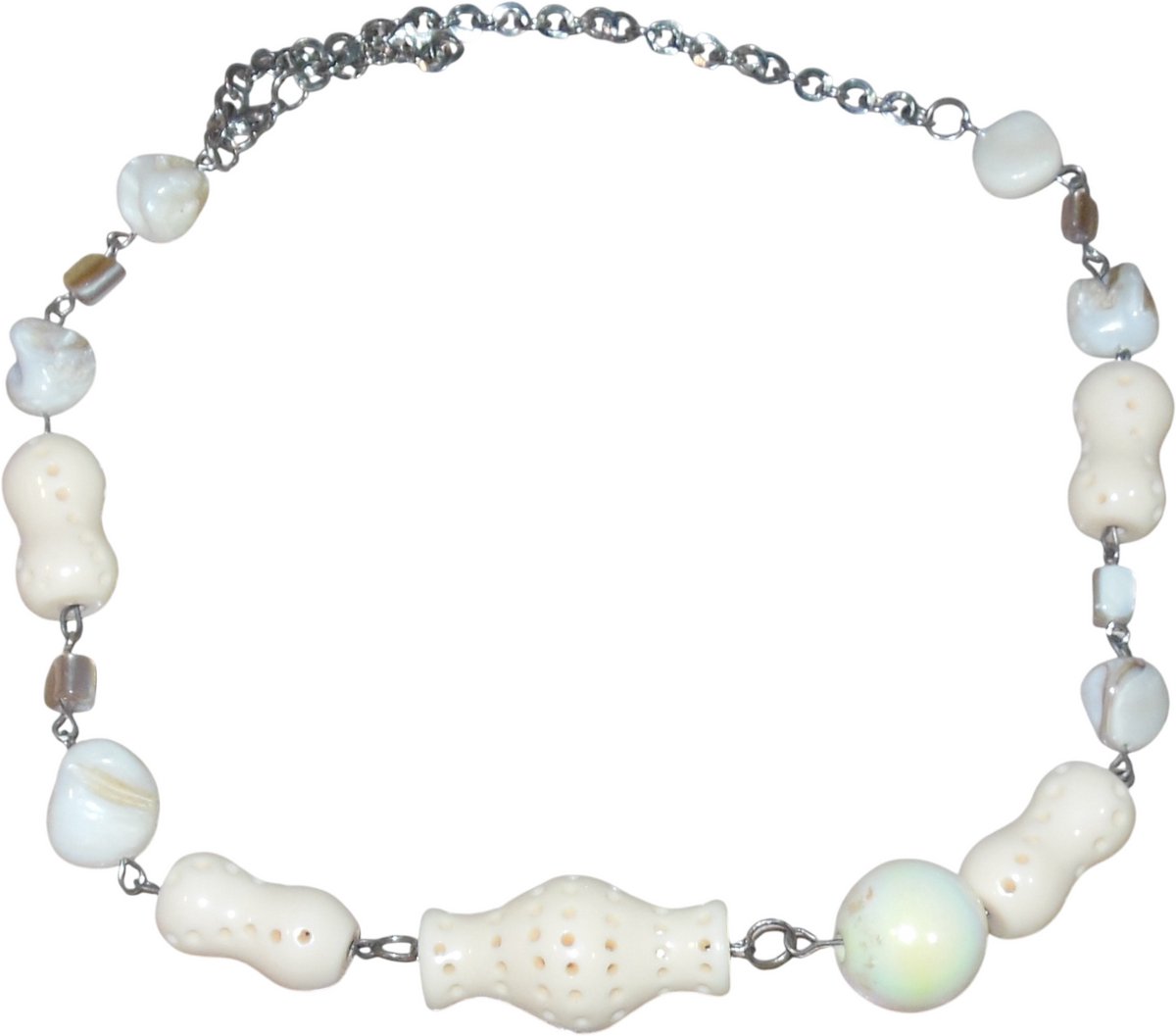 Ketting diverse patronen crèmekleur
