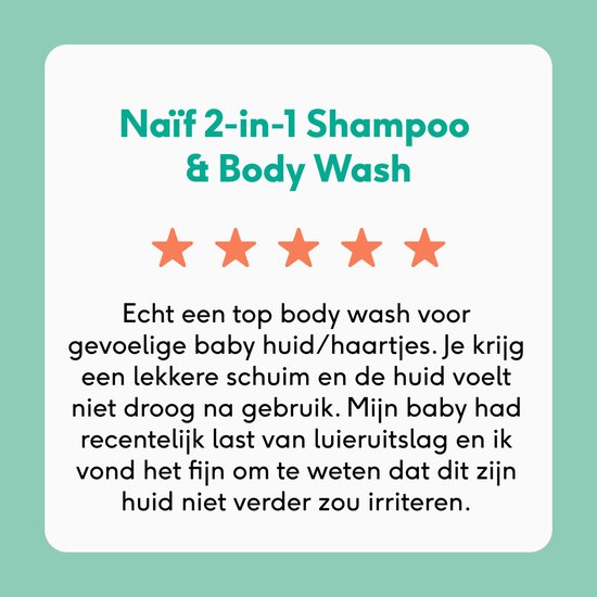 Naïf 2-in-1 Shampoo & Body Wash met 4 sterren review.