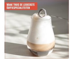 Elektrische Melkopschuimer - Handmatige Opschuimer - Warme Dranken Maken - Krachtige Motor - Zilver