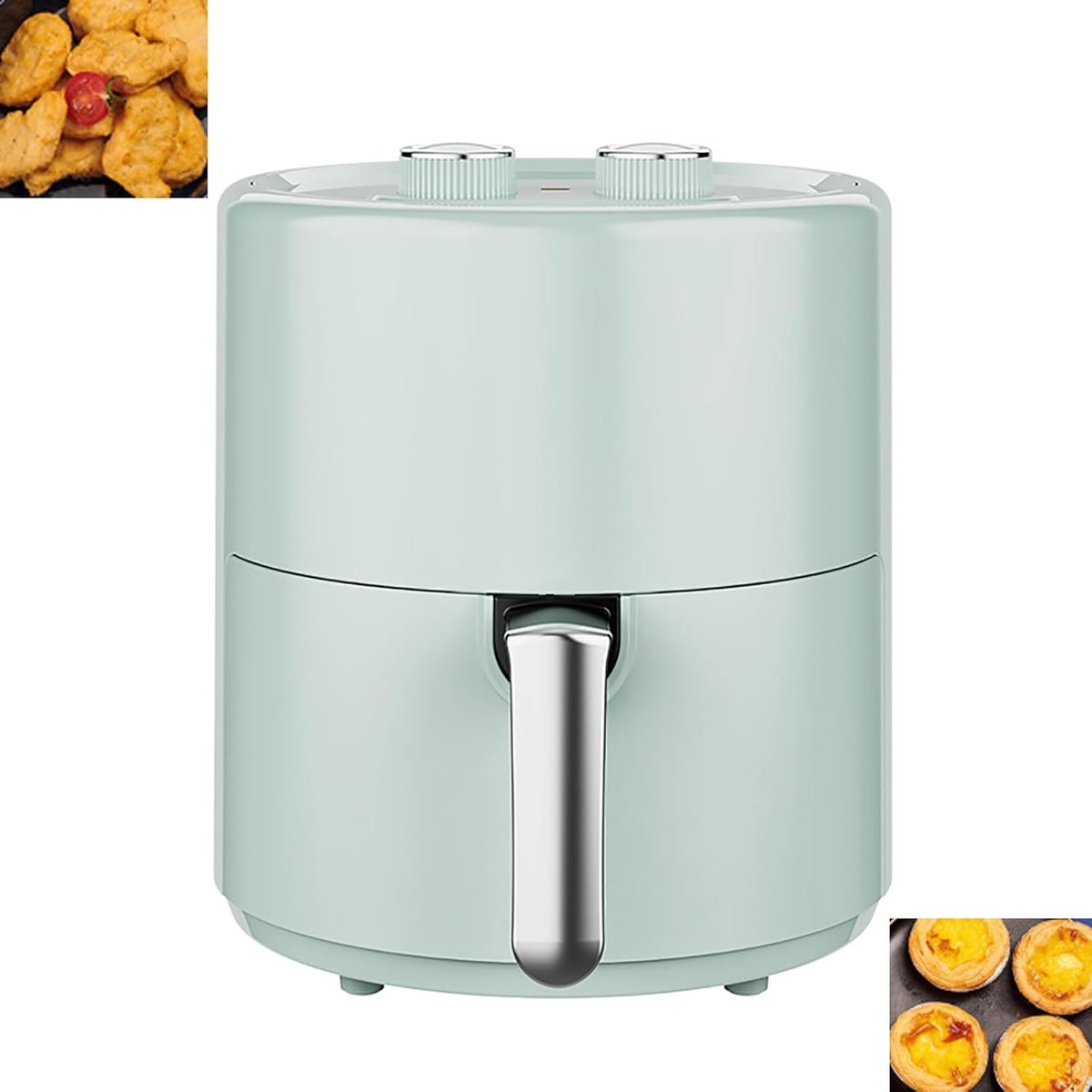 Airfryer Oven - Dubbele Functie - Gezond Koken - Automatische Uitschakelfunctie - 31x25x30cm - Groen