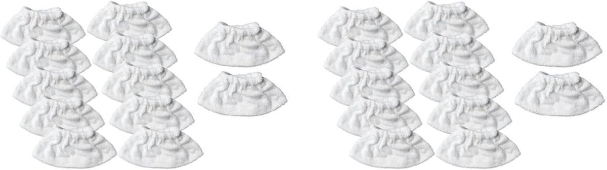 Stoomreiniger Onderdelen - Vervangende Doeken - Grondige Reiniging - Grote Set - 24 Stuks - Wit