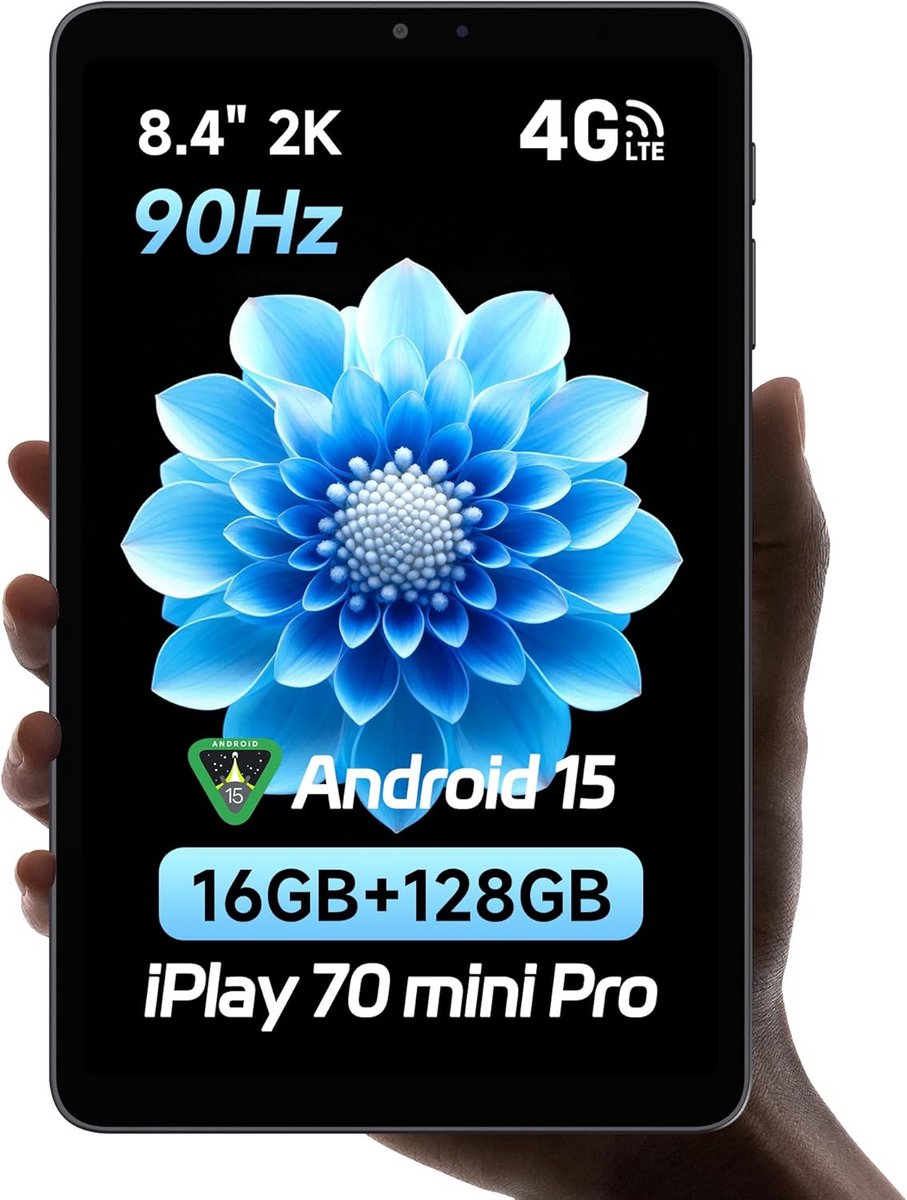 Mini Tablet - Compact Android - Mobiel Entertainment - 90Hz Scherm - 84 Inch