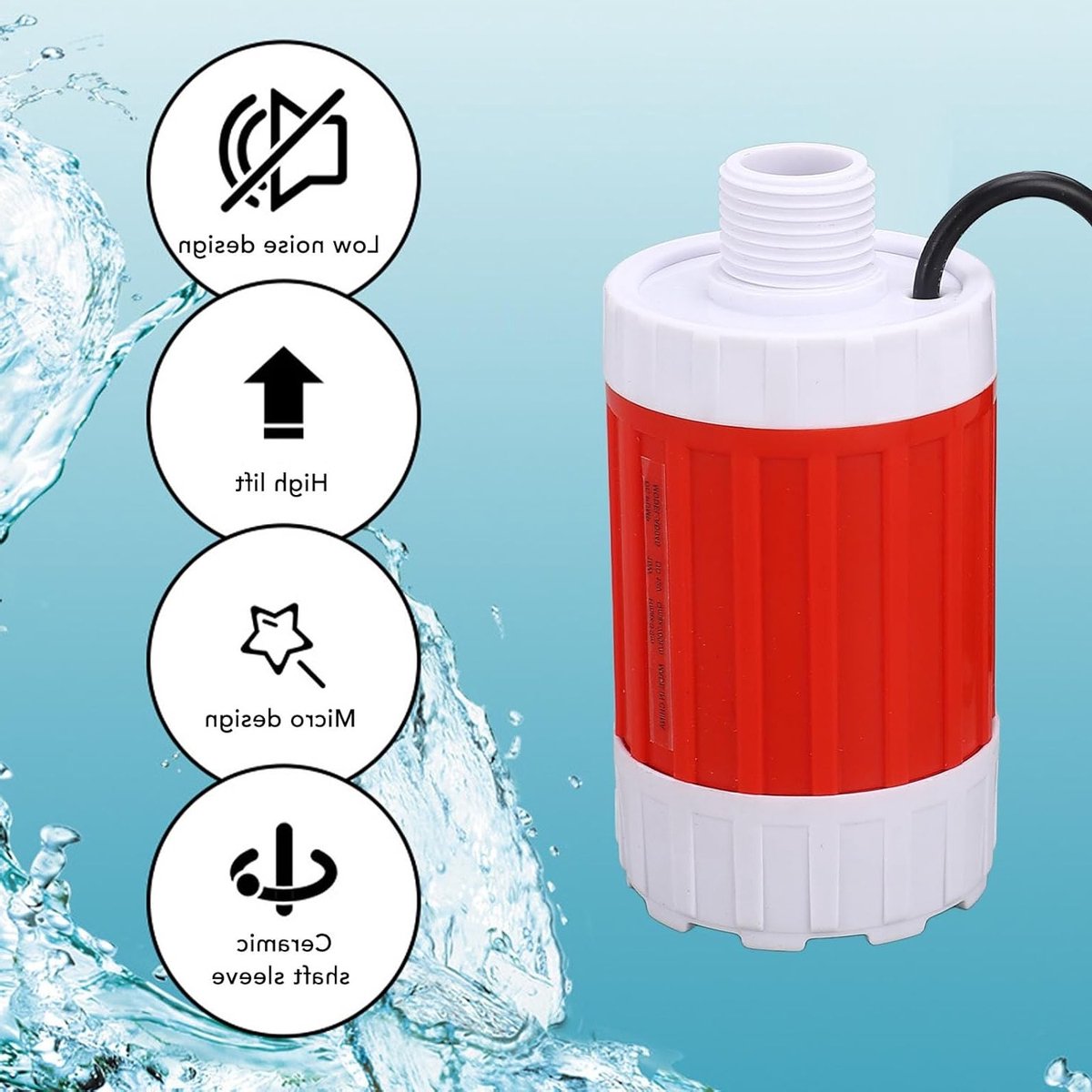 Dailygoody - Mini-dompelpomp - 700L/H Waterpomp - Ultrastille Fonteinpomp - Compacte Afmetingen - Perfect voor Aquaria en Vijvers – foto 4
