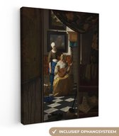 Peintures sur toile La lettre d'amour - Johannes Vermeer - 90x120 cm - Décoration murale