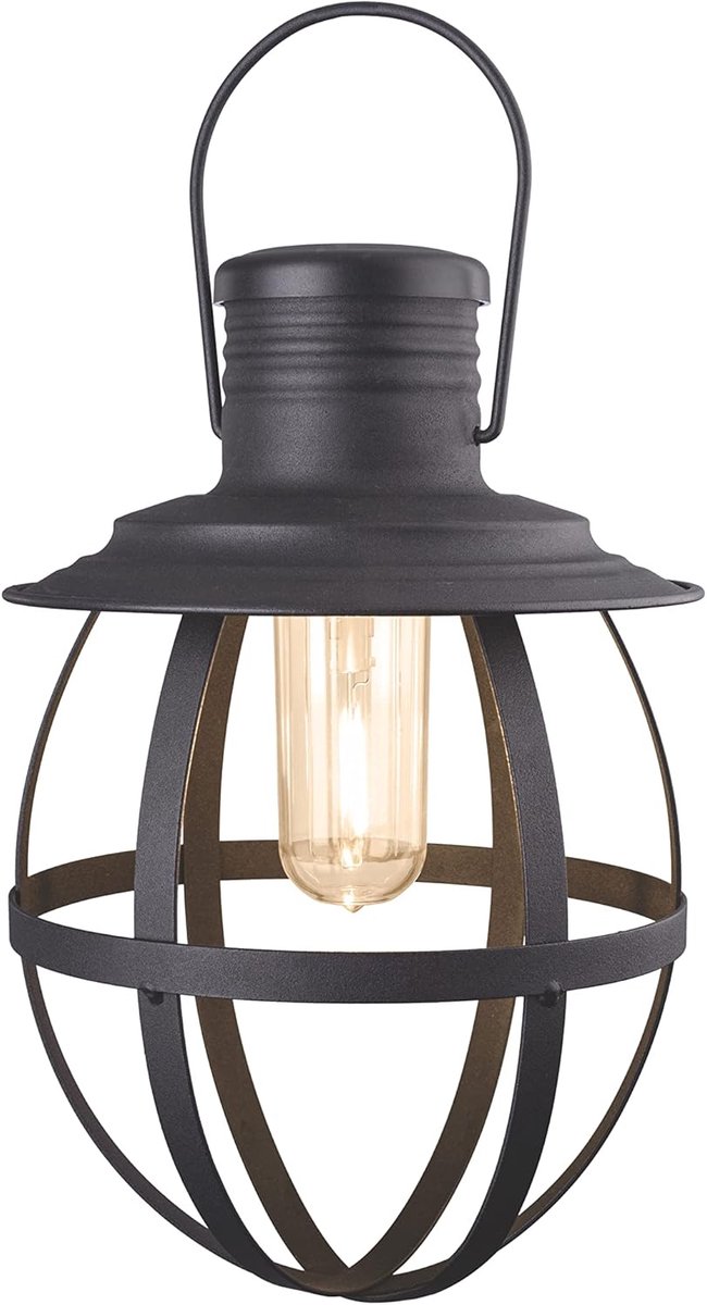 Decoratieve LED Lantaarn - Buitenlamp Hangend - Terras Verlichten - Automatische Timer - 1